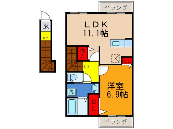 コ－トド－ルⅠの物件間取画像